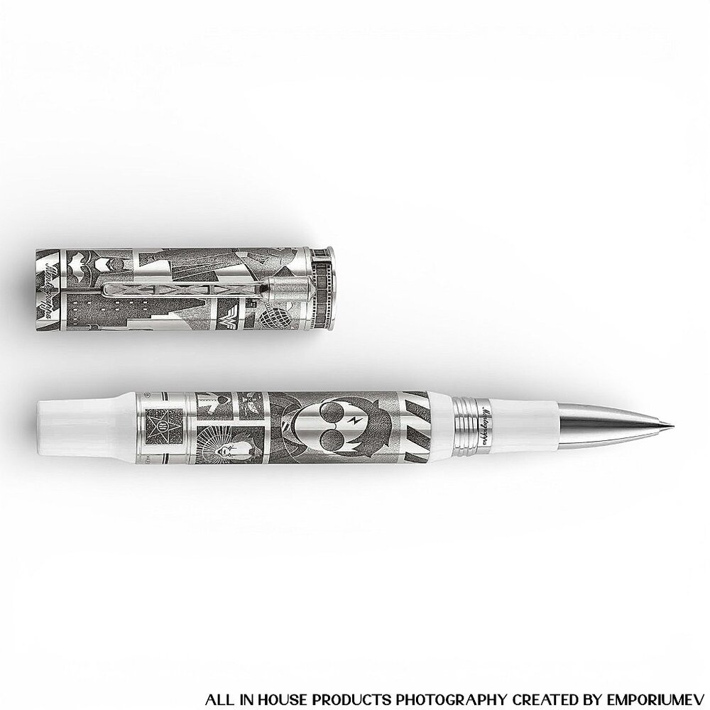 Montegrappa Warner Bros 100th Anniversary Silver White Rollerball Pen ISWBNRSE
